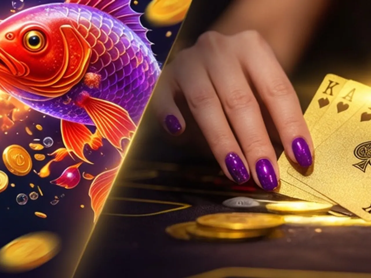 Hình ảnh minh họa các sảnh Bắn cá, Game bài 3D, Xổ số và Đá gà trên win55 com